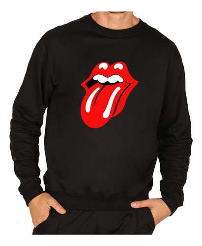 Rolling Stones Round Neck Sweater, Red Tongue, Rock 0