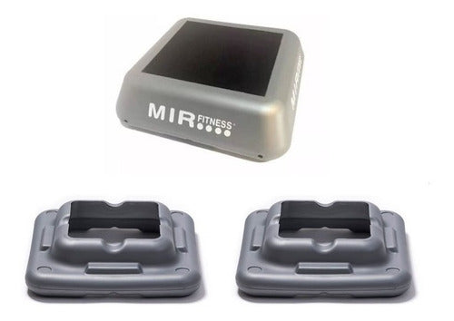 MIR Fitness Step with Anti-Slip Rubber 37x37x10 + 2 Elevation Modules 0