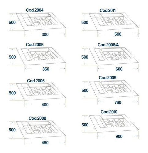 Cubiertero Organizador Para Cajón Reforzado Varias Medidas 4