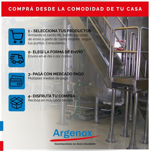 Argenox Alcuza Aceite 1,500 Lts. in Stainless Steel 5