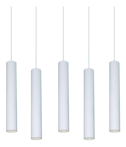 Ferrolux Minimalist Metal Tube Pendant Lamp 35cm Gu10 7W 0