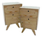 Mundo Pino Retro Vintage Pine Nightstand - Set of 2 Units 0