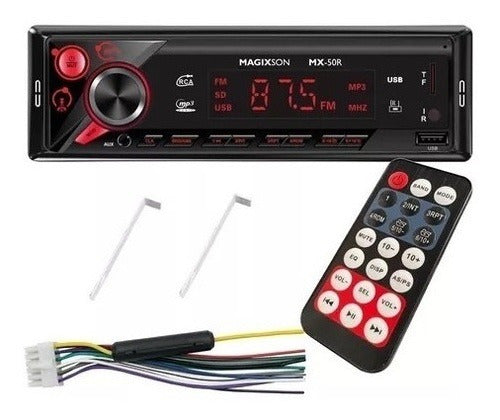 Combo Estereo Auto Led Bluetooth 1 Din Parlantes 6 Pulgadas 2