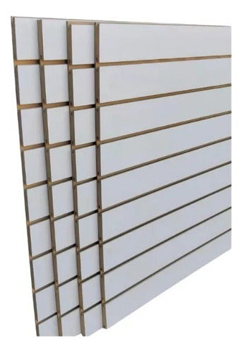 Mdf Placa Panel Ranurado Blanco Comercio  Precio Placa 1