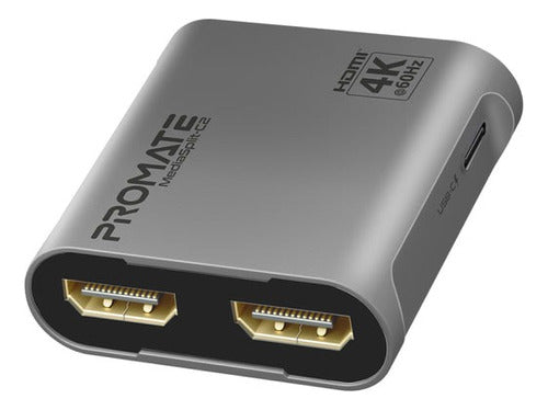 Promate Mediasplit-c2 Adaptador Hdmi A Dual Hdmi 4k Black 0