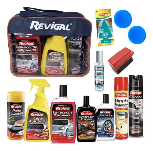 Revigal Kit De Lavado Bolso Más 12 Productos Con Microfibras 0