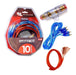 Kit De Cables Para Potencias 800w Rms 10 Gauges Fusible Rca 1