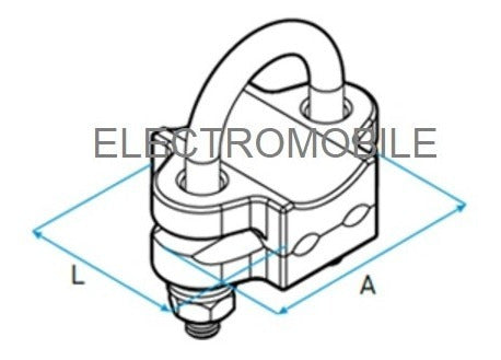 LCT G7-02 Grampa Para Puesta A Tierra Para Caño O Jabalina 1