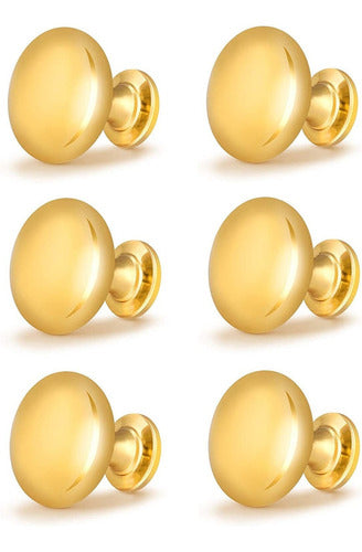 Nizado 6 Pack Polished Gold Cabinet Knob 0