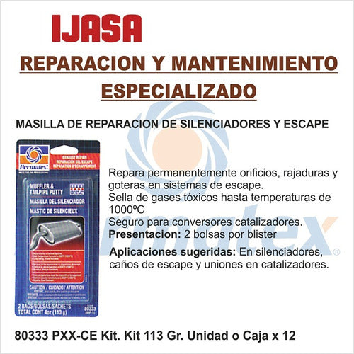 Masilla De Reparacion De Silenciadores Y Escapes 1