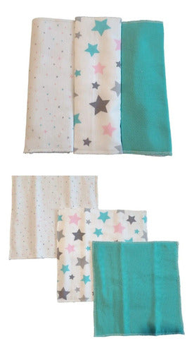 Nanny Happy Babies Baby Bibs. Pack of 3 Units. Towel Backing 3