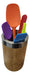 We Glam Bamboo Utensil Holder + 5-Piece Silicone Utensil Set 0