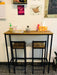 JN Industrial Style Wood and Iron Breakfast Bar Table 4