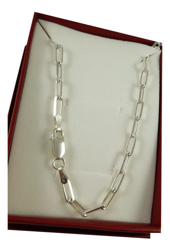 JR Joyas Sterling Silver Forcet Long Chain 3.5mm 0