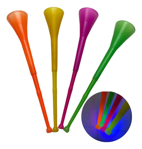 Vuvuzela Corneta Fluo X 4 Carnaval Varios Colores Cancha 0