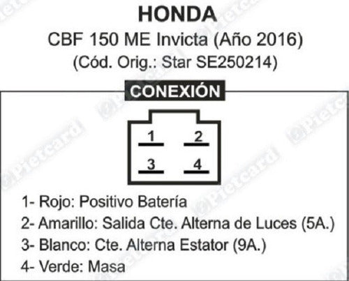 Voltage Regulator Honda CBF 150 ME Invicta (2016). Panther 1