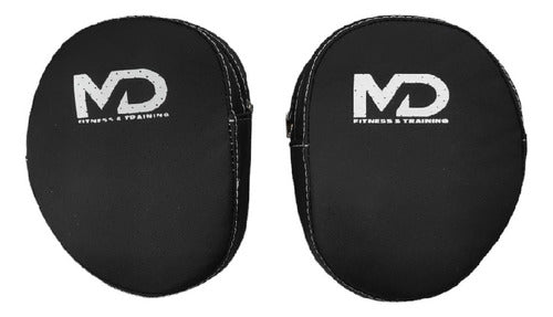 Pair of Circular Focus Mitts for Taekwondo Kickboxing MMA Boxing 0