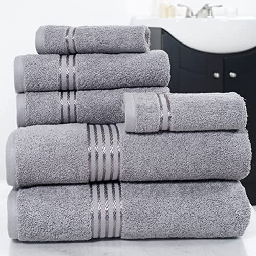 Lavish Home Hotel Towel Set of 6 Pieces 100% Cotton 1