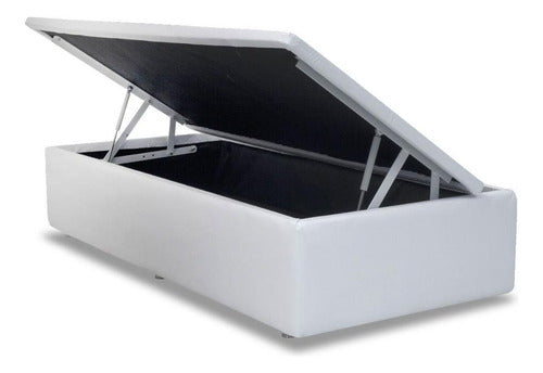 Cama Box Baú Solteiro Courano Branco (88x35)ortobom 0