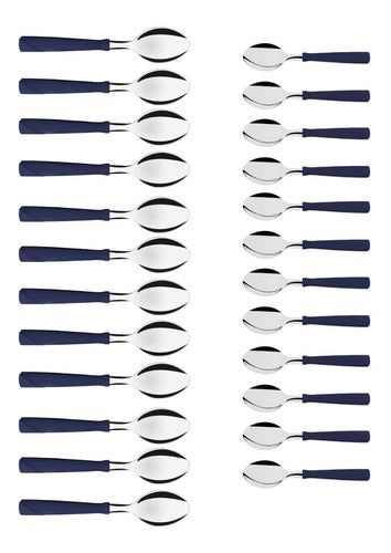 Tramontina New Kolor Cutlery Set - 24 Pieces (12 Spoons + 12 Teaspoons) 1