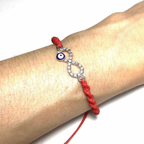 Red Bracelet with Infinity Eye - Protection 0