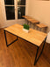 Industrial Dining Table Iron Wood 120x75 Mel 5