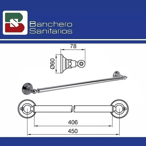 FV Accesorios Vermont 164/83 Cr Toallero Barral 2