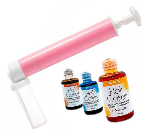 Manual Airbrush with 3 Holi Cakes Colorants 0