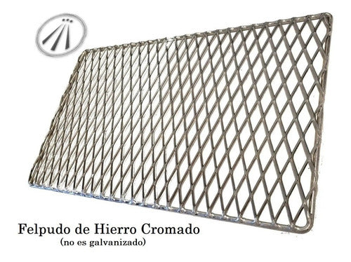 Metallic Chrome Iron Doormat 35 x 60 cm 0