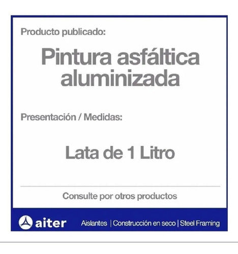 Pintura Asfáltica Megaflex Aluminizada Por 1 Litro 2