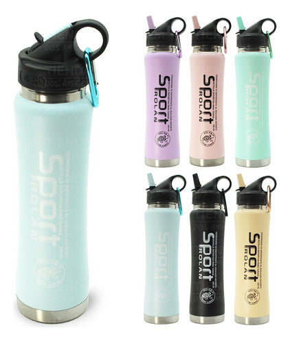 Rolan Stainless Steel Sport Thermal Water Bottle with Straw 5