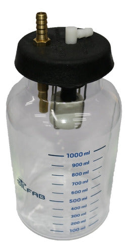 Silfab Glass Jar for Continuous Vacuum 1 Liter with Lid 2