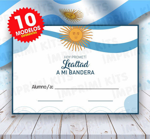 Diseños Diploma Lealtad A La Bandera Imprimibles Jura #1 1