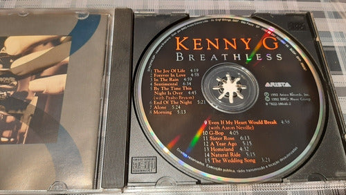 Kenny G - Breathless - Cd 1992 - Bryson - Neville - Impecab 3