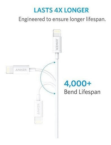 Cable Cargador  Lightning Certificado P/ Para iPhone 7 6 3ft 4