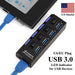 U.s. 4 Puertos Usb 3.0 Hub/switches + Cable Del Adaptador De 2