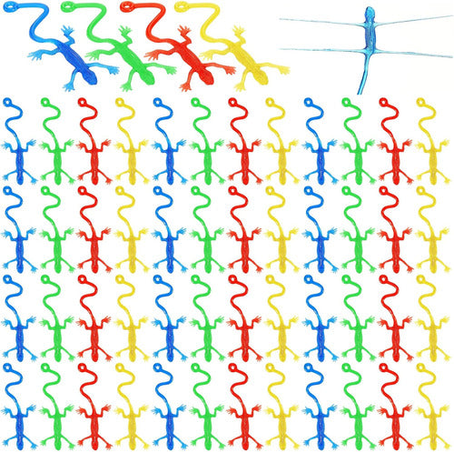 Lagartijas Elásticas Y Pegajosas Para Fiestas 60 Unidades 0