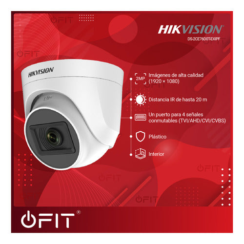 Hikvision HD Security Kit DVR 4 Channels + 2 Domes 2