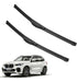 Kit 2 Front Flex Rubber Wiper Blades BMW X5 1999 to 2021 R F 0