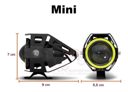 Farol Led Milha Titan Cg Fan Cargo 125 / 150 160 Angel Eyes 0