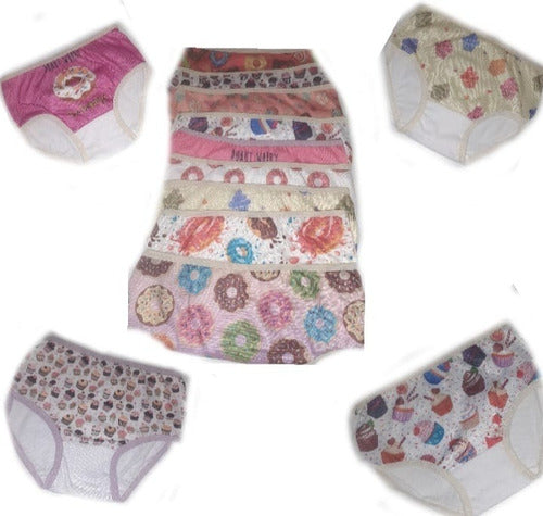 Girls' Panties Half Dozen Pack, Assorted Cotton Prints 1