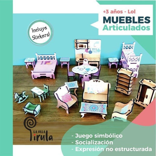 La Olla Pirula Set De Muebles Para Muñeca Lol - 25 Muebles Color P/ Casita 0