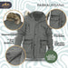 Men's Winter Parka Jacket, Lined with Gabardine, Fur Hood 9