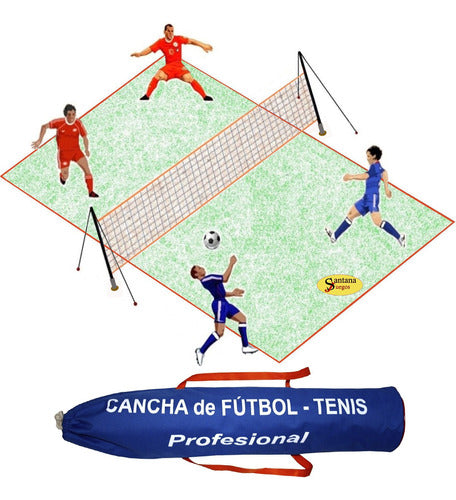 Cancha Futbol Tenis Profesional Red 4 Metros Santana Juegos 0