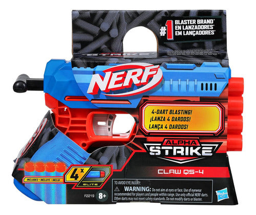 Lança Dardos Nerf Alpha Strike Fang Claw Qs-4 - Hasbro F2219 1