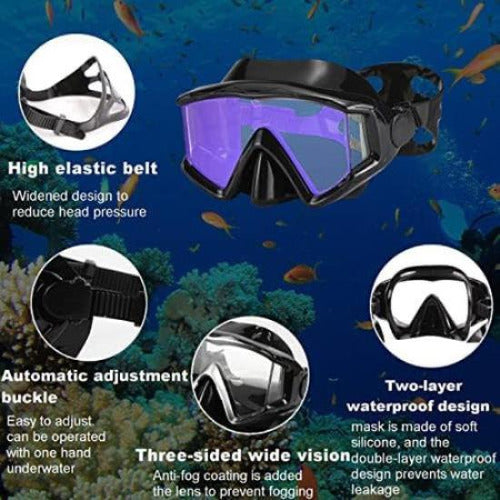 AQUA A DIVE SPORTS Snorkeling Goggles Black 2