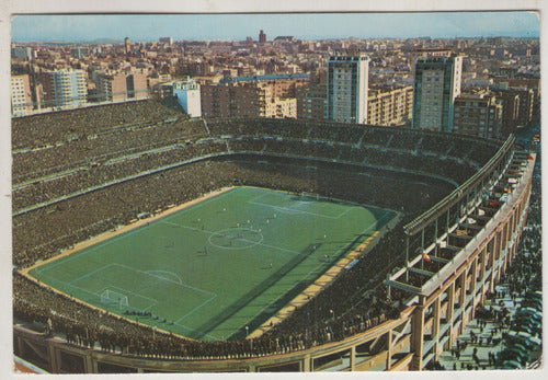 Futbol Postal Estadio Bernabeu De Madrid Con Espectadores 0