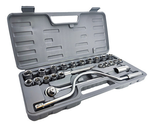 Trueno Tool Set Box with Tube Wrenches Up to 22mm - 25 Pieces 0