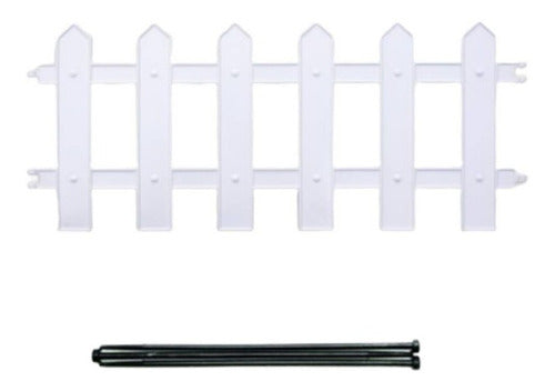 Deses Plast Traditional Plastic Fence Garden Bed 2.10m x 35cm x 5 1