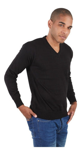 Men's V-Neck Sweater High-Quality Yarn 0